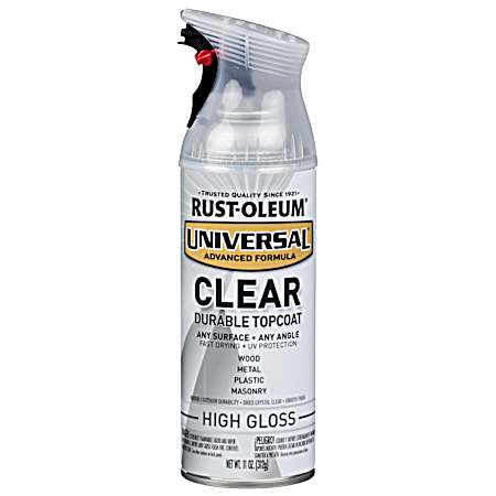 11 oz Universal High Gloss Clear Durable Topcoat Spray Paint