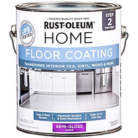 Clear Top Coat Semi-Gloss Floor Coating