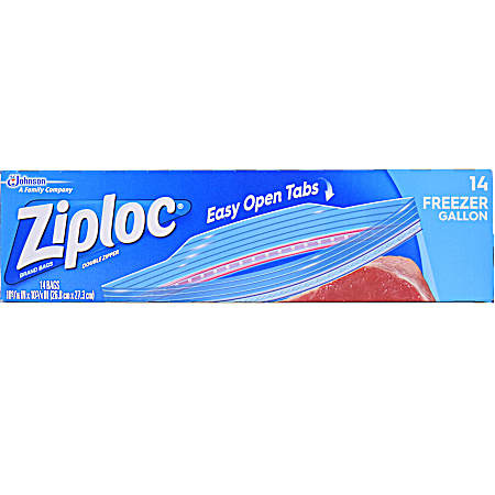 Gallon Double Zipper Freezer Bags - 14 Ct.