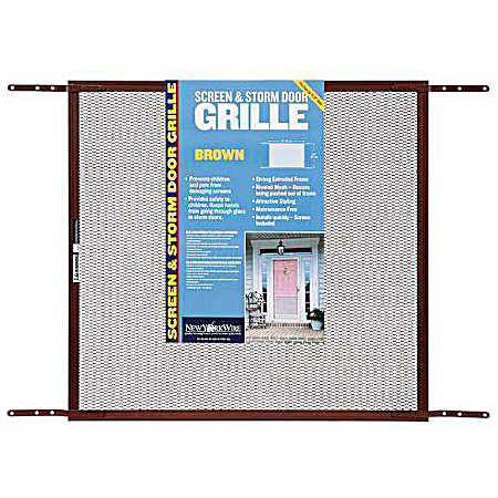 Screen & Storm Door Grille 24 In. x 30 In. - Brown