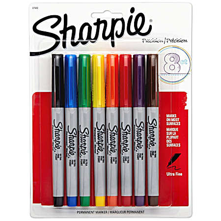 Ultra Fine Point Permanent Markers - 8 Pk