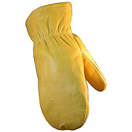 Men's Butte Gold Lined Leather Mittens