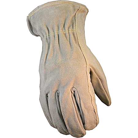 Men's Tan Split Cowhide Gloves