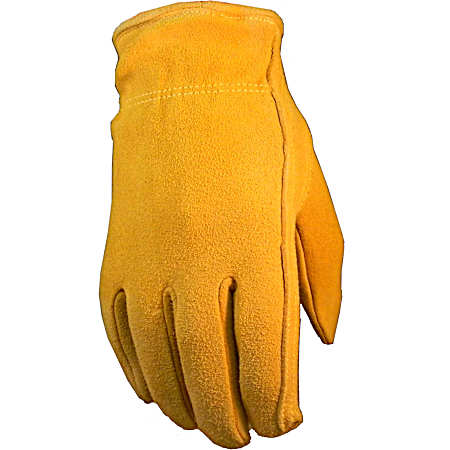 Women's Gold Meadow Lined Deerskin Gloves