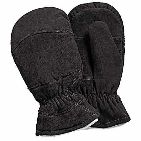 Men's Black Deerskin Mittens w/Removable Liners