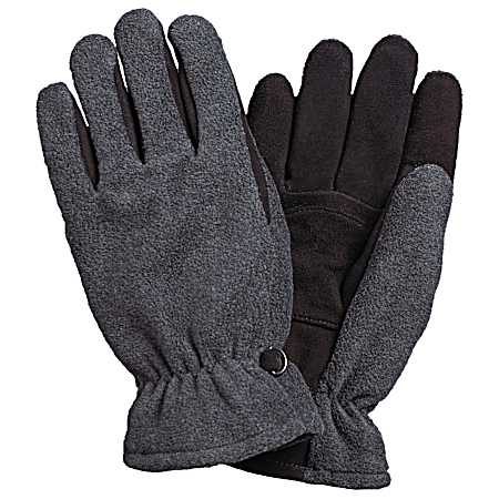Men's Dark Grey Fleece Gloves
