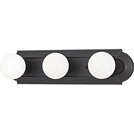 18 in Bronze 3-Light Racetrack Style Vanity Fixture