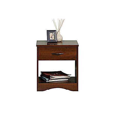 Beginnings Brook Cherry 1-Drawer Night Stand