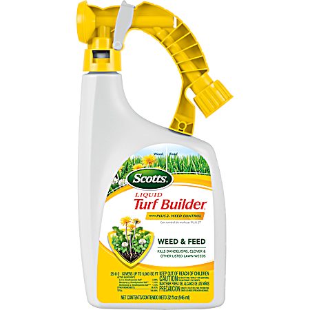 Weed & Feed 32 oz Liquid Turf Builder w/ Plus2 Weed Control