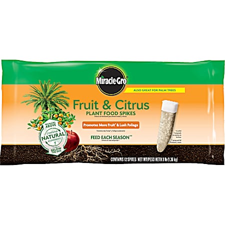 Fruit & Citrus Tree Fertilizer Spikes - 12 Pk