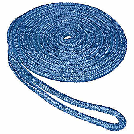 Premium Double Braid Nylon Dockline - Blue