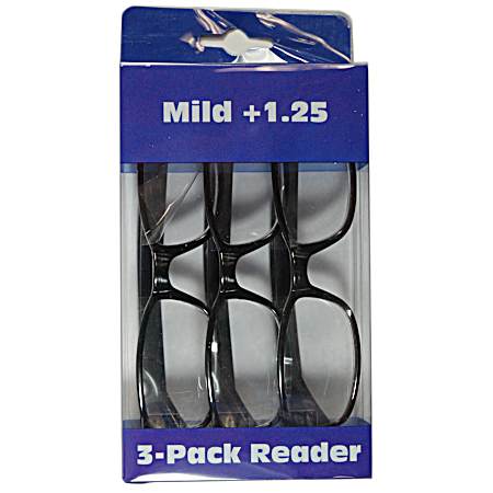 Adult Mild 1.25 Readers - Assorted 3 Pk