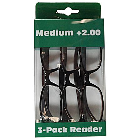 Adult Assorted Medium 2.00 Readers - 3 Pk