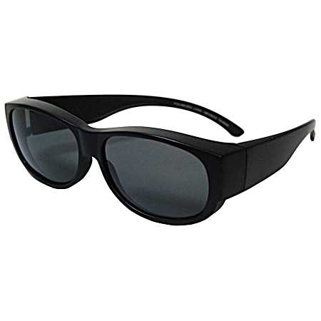 Adult Large Black Sport Tapered Square Fits-Over Sunglasses