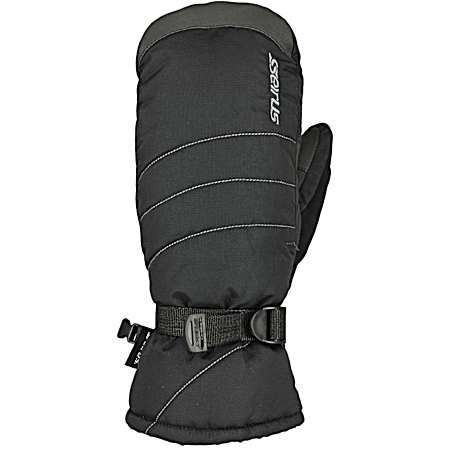 Men's Black Stitch Gauntlet Mitts