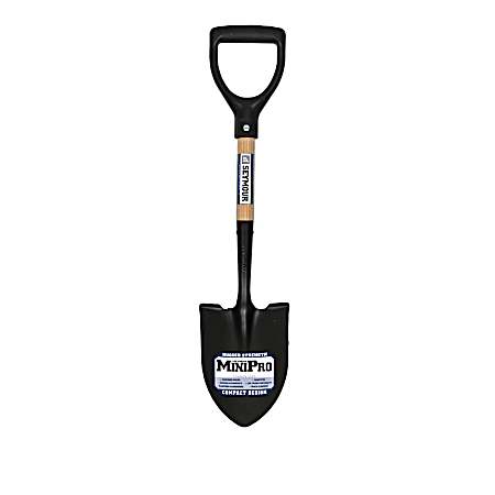 S400 Jobsite 27 in MiniPRO Round Point Shovel w/ Hardwood & Poly D-Grip Handle