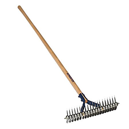 S400 Jobsite 15 in Thatching Rake, 20-Teeth Head w/ 60 in Hardwood Handle