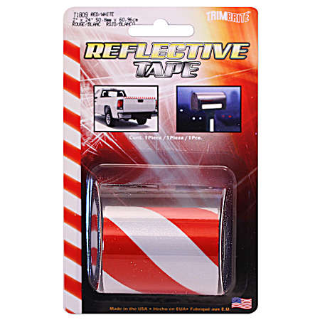 Barrier Stripe Reflective Tape - Red/White