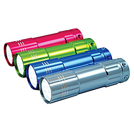 9 LED Trend Colors Flashlight - Assorted