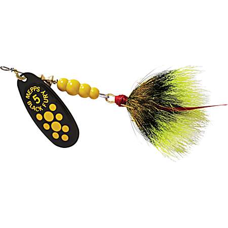Black Fury Yellow Dot Dressed Spinner