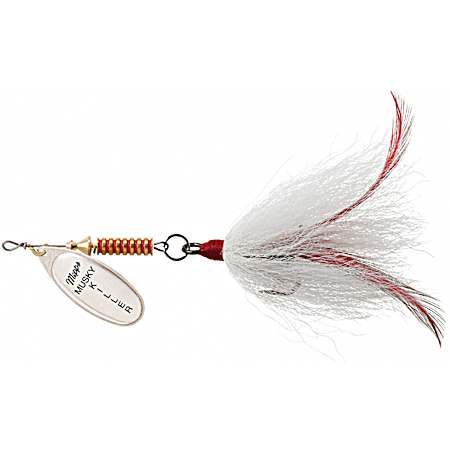 Musky Killer 3/4 oz Silver/White Dressed Musky Bucktail