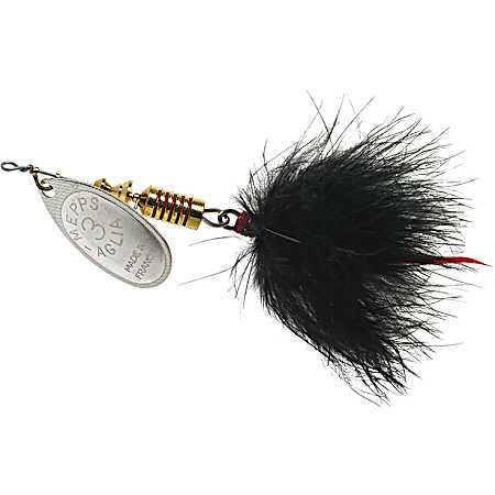 Aglia Marabou Silver/Black Spinner