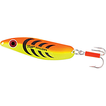 Syclops Plain Treble Hook Spoon - Hot Orange/Chart