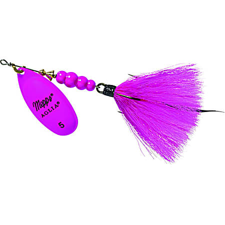 Aglia 1/2 oz Chartreuse Hot Pink Dressed Treble Hook Spinner