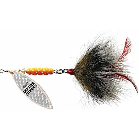 Giant Killer 1-1/4 oz Rainbo Scale/Gray Dressed Musky Bucktail