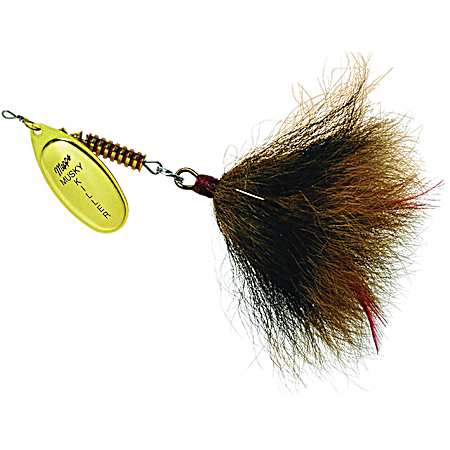 Musky Killer 3/4 oz Gold/Brown Squirrel Dressed Musky Bucktail