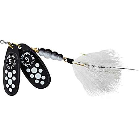 Double Blade Black Fury White Dot/White Spinner