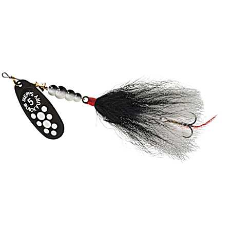 Black Fury Tandem White Dot/Black/White Spinner