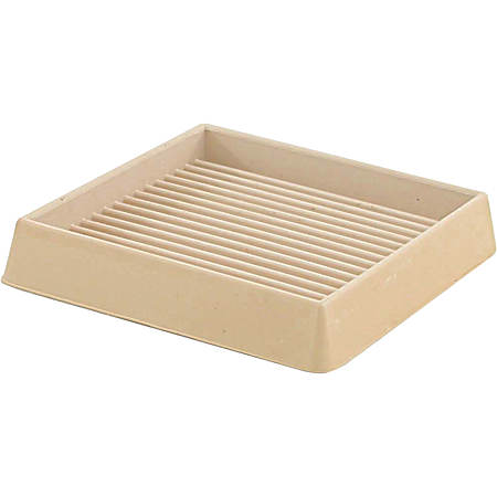 Square Rubber Caster Cups - 2 Pk