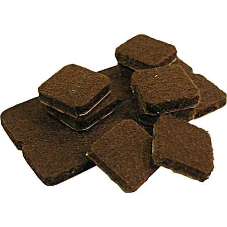 Heavy Duty Square Felt Pads - Brown