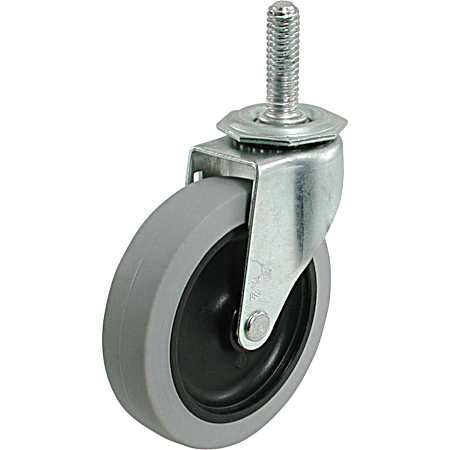 3 in Swivel TPR Wheel Caster w/ Threaded Stem