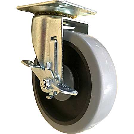 5 in Swivel TPR Wheel Caster w/ Brake