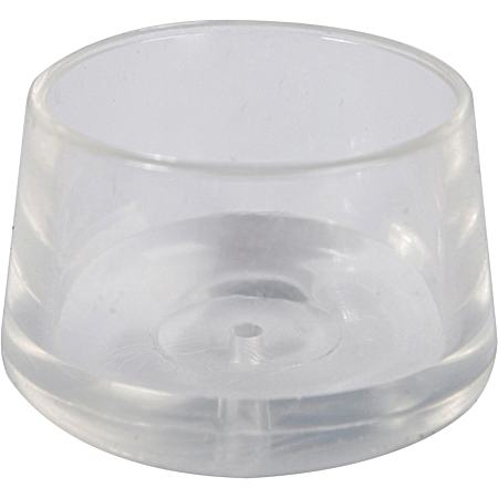 Clear Plastic Round Furniture Tips - 4 Pk