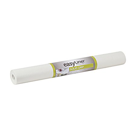 White Solid Grip Shelf Liner