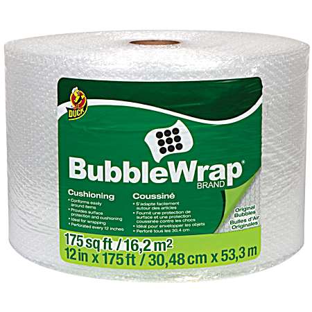 12 in x 175 ft Clear Original Bubble Wrap Cushioning