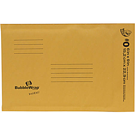 6 in x 9 in Manila Kraft Bubble Mailer