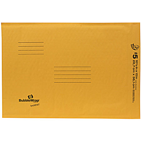 10.5 in x 15 in Manila Kraft Bubble Mailer