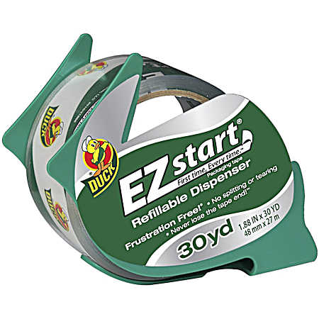 EZ Start 1.88 in x 30 yd Clear Packaging Tape w/ Dispenser