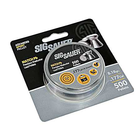 .177 Cal Match Lead Pellets Blister Pack - 500 Ct