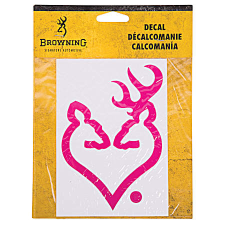 6 in Pink Buckheart Decal
