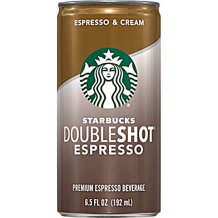 Doubleshot Espresso 6.5 oz Espresso & Cream Coffee
