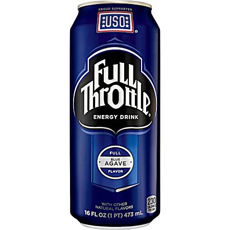 16 oz Full Flavor Blue Agave Energy Drink