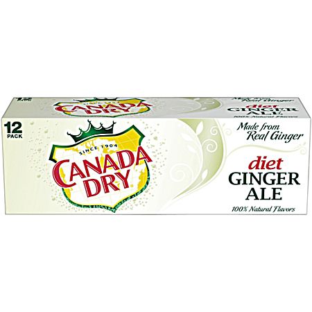 Diet 12 oz Ginger Ale Soda - 12 Pk