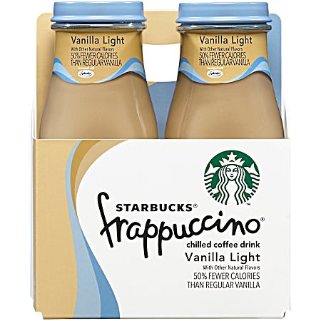 Frappuccino 9.5 oz Vanilla Light Chilled Coffee - 4 Pk