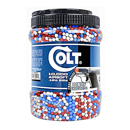 .12G Airsoft BBs w/ Bonus Airsoft Pistol - 10,000 Ct