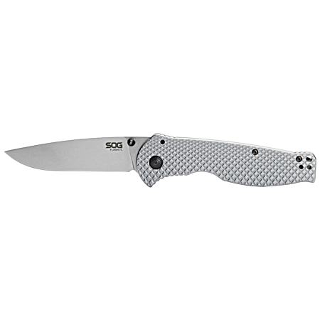 Flash FL Silver Drop-Point Folding Knife